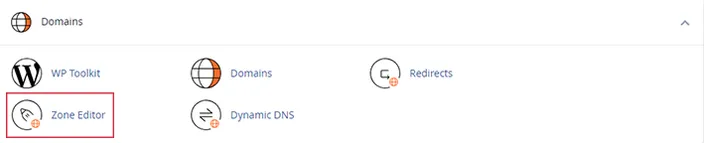 Zone Editor location in cPanel
