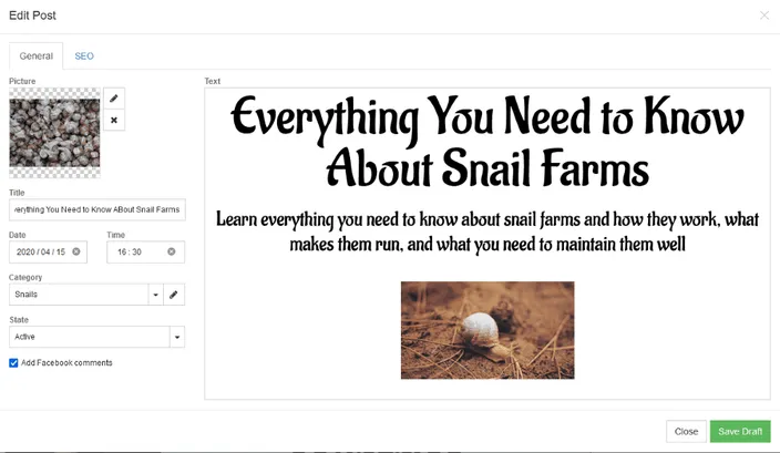 A post we added a little spice to in our blog element using the Website Builder