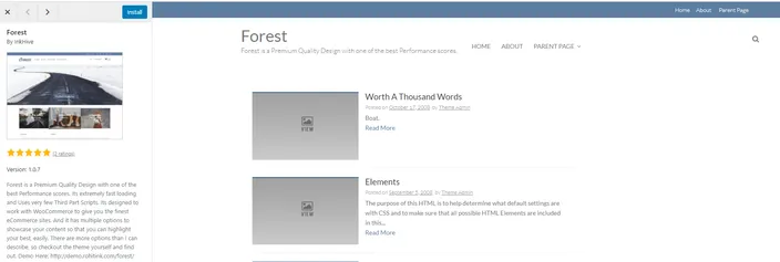 Click the relevant result and then select Install.