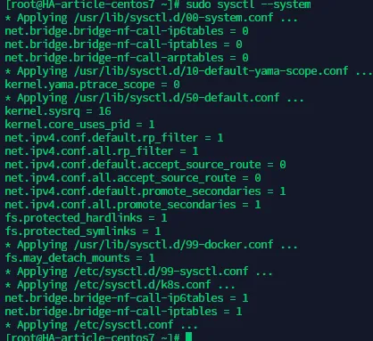 terminal output