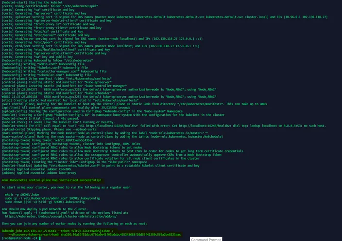 terminal output