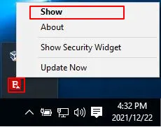 show Bitdefender