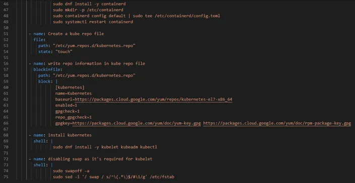 install-kube YAML file configuration line 75