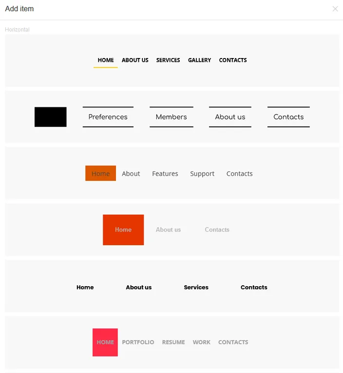 Simple menu options that convey the important pages of your website
