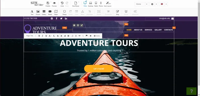 Try HostAfrica's Interactive Site Builder Demo