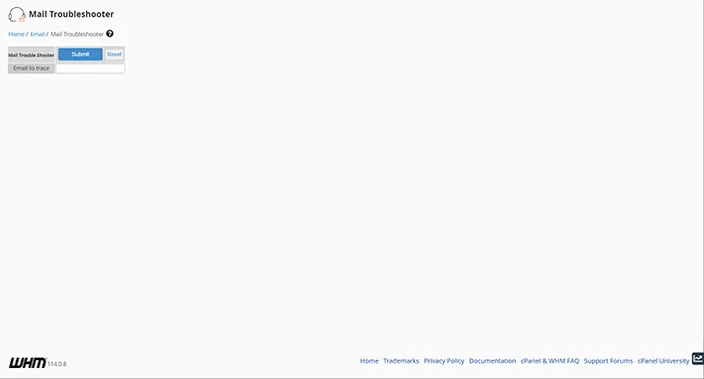 WHM Mail Troubleshooter Dashboard