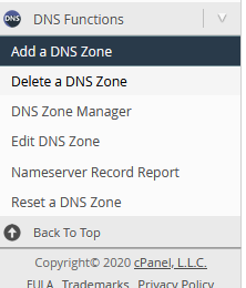 whmcs add a dns zone