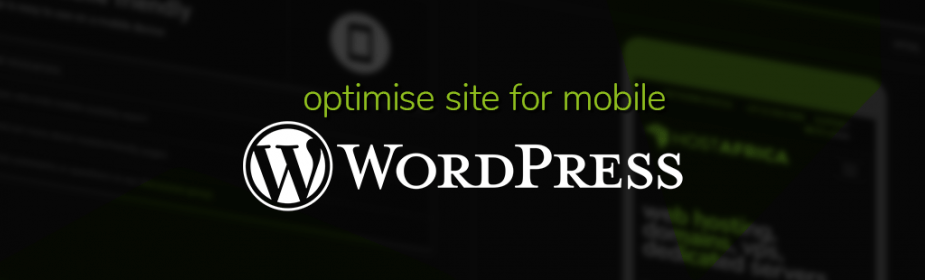 optimise site for mobile WordPress on dark background