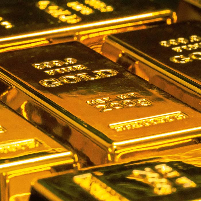 close up of a bar of gold