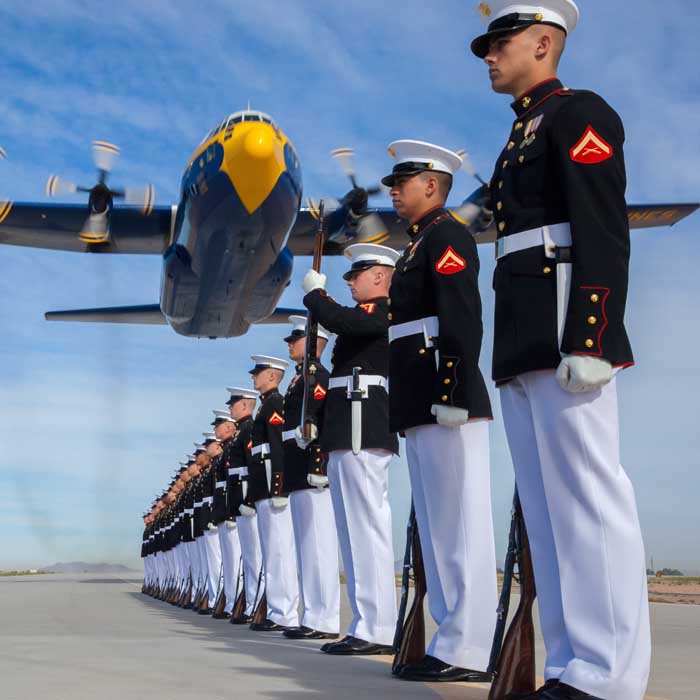 a line of navy officers